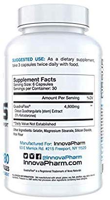 InnovaPharm Superior Cissus Quadraflex 4800mg - utilisation sportive: soutenir le tissu conjonctif après l’entraînement.