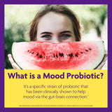 InnovixLabs Mood Probiotic - badge sans allergènes, formulation adaptée.