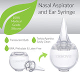 Aspirateur nasal Innovo bébé 2-en-1 pour nettoyage rapide.