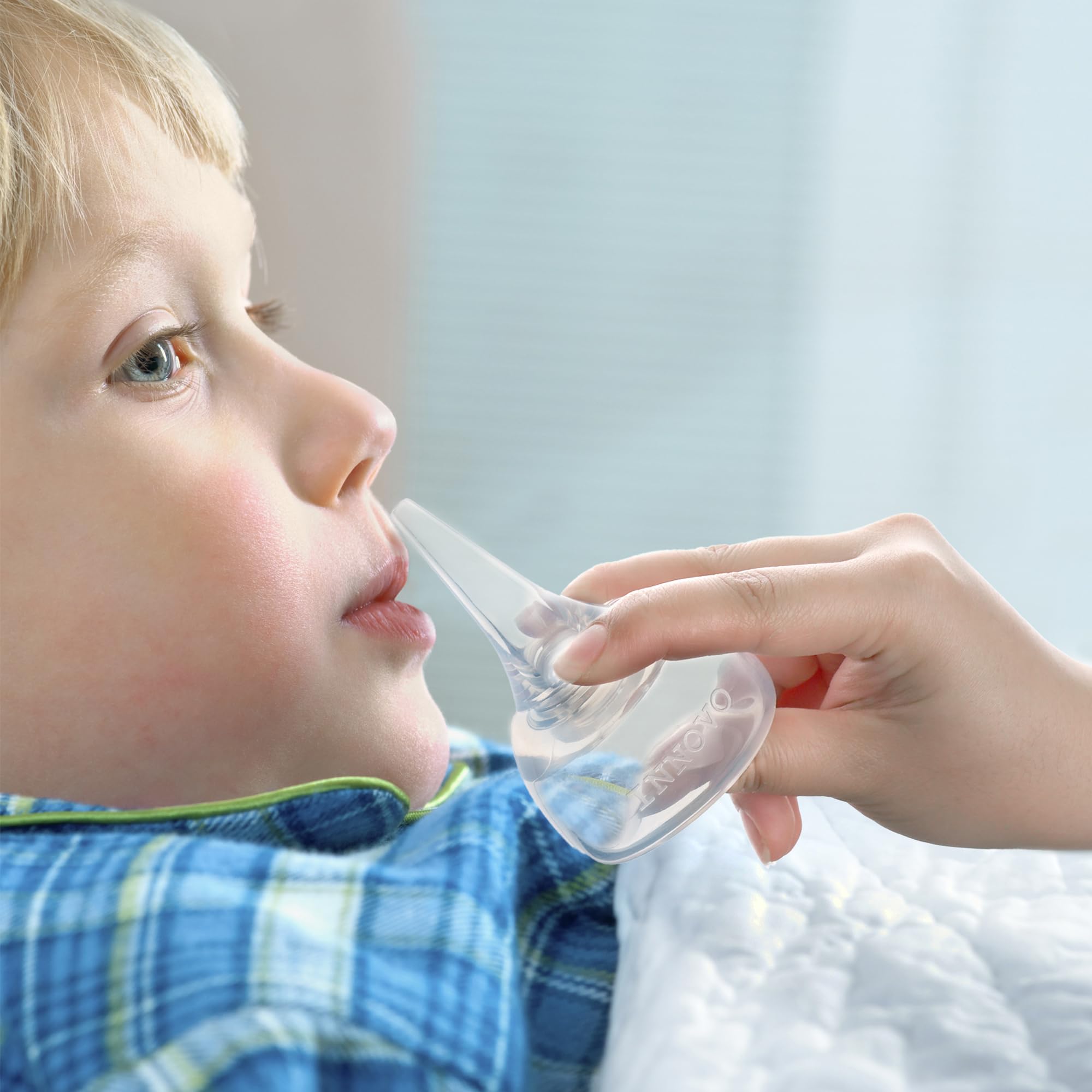 Bulbe translucide Innovo: voir le mucus retiré facilement.