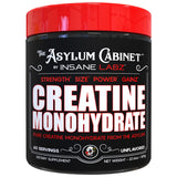 Insane Labz Créatine Monohydrate en poudre sans goût, utile pour soutenir la performance.