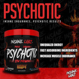 Étiquette Insane Labz Hellboy Edition avec informations claires sur les saveurs.