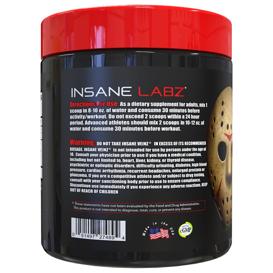 Insane Labz Insane Veinz bouteille au goût framboise bleue pour une expérience rafraîchissante.