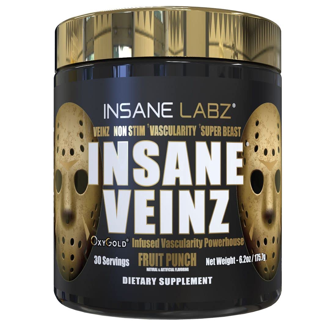 Insane Veinz Gold – bouteille et pompes intenses pour vos entraînements.