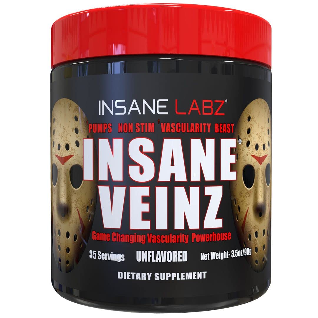 Insane Labz Insane Veinz, poudre non stimulante favorisant une pompe vasculaire durable pendant l'entraînement.