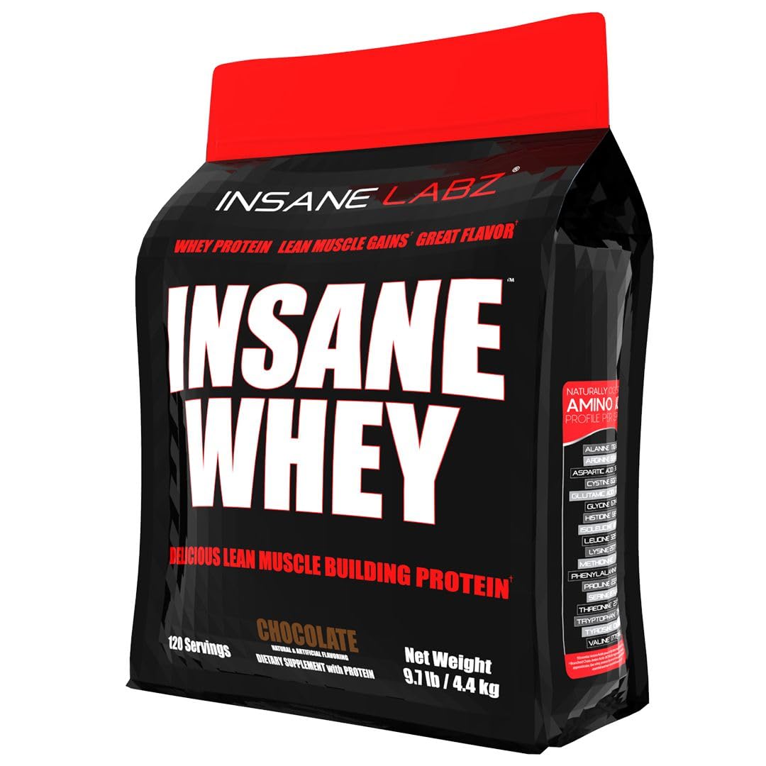 Insane Labz Insane Whey en bouteille chocolat, idéale après l’entraînement.
