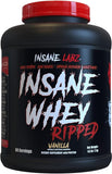 Insane Labz Insane Whey RIPPED, bouteille prête à verser, apport protéique post-entraînement.