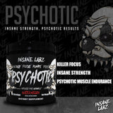 Insane Labz Psychotic Black boîte 35 portions, pratique pour planification.