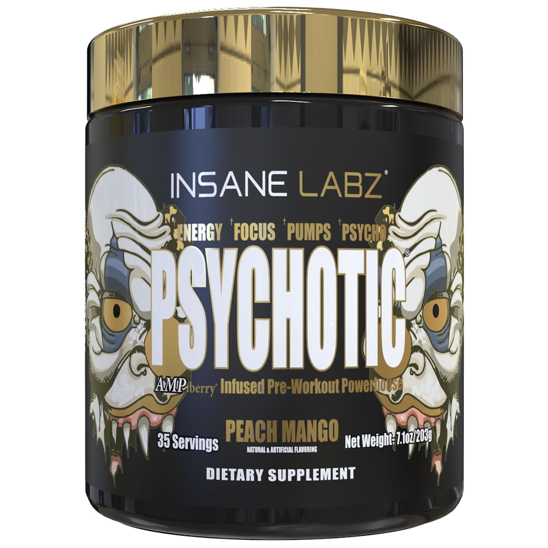 Psychotic Gold d’Insane Labz – bouteille prête pour énergie soutenue et pompes intensives