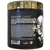 Insane Labz Psychotic Gold, étiquette montrant citrulline et bêta-alanine pour des performances optimisées.