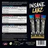 Insane Labz Psychotic Gold, packaging élégant et informations claires sur l'emballage.
