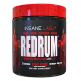 Redrum d'Insane Labz: poudre pré-entraînement pour énergie durable pendant l'effort.