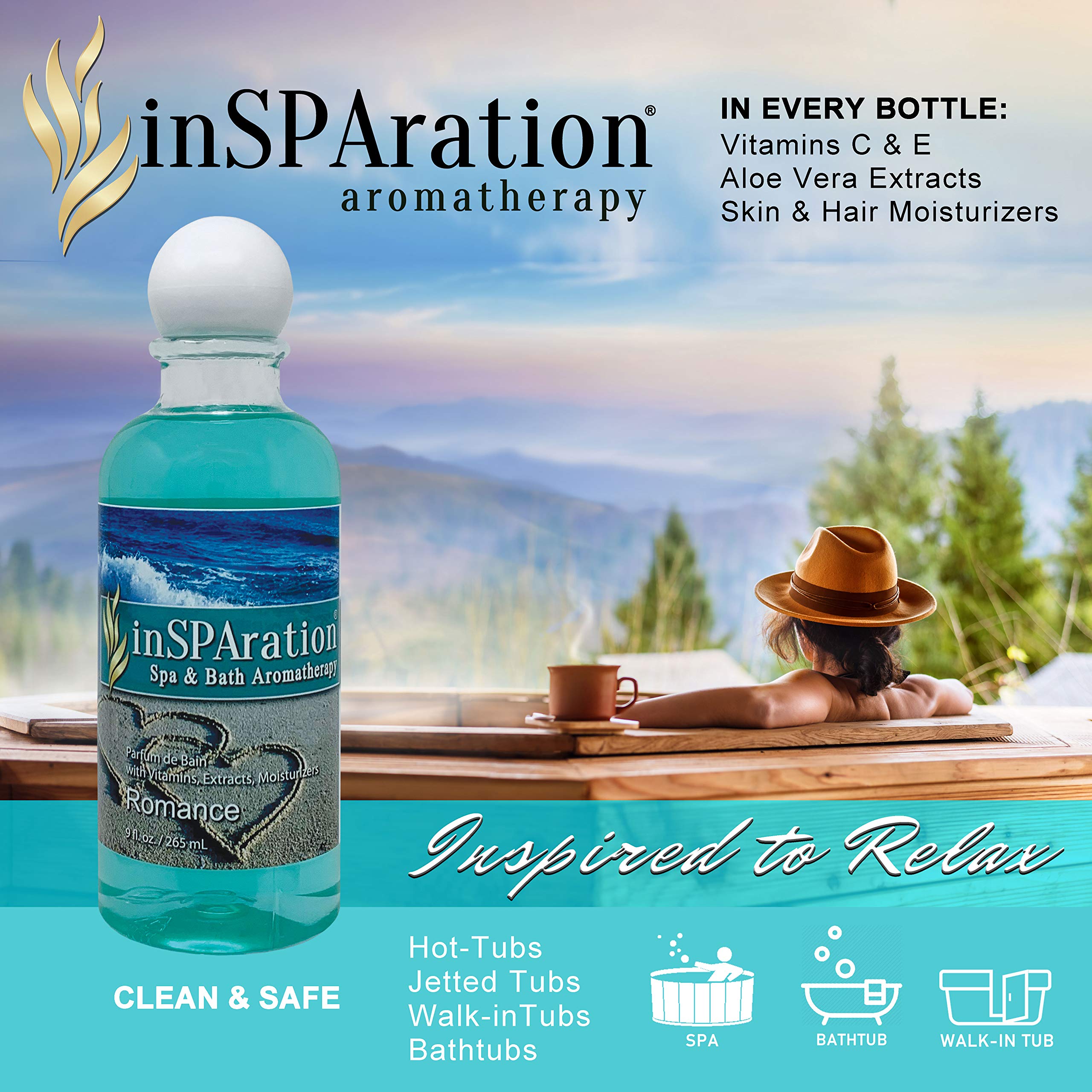 InSPAration Romance: cristaux spa offrent une diffusion homogène et durable de l'arôme.
