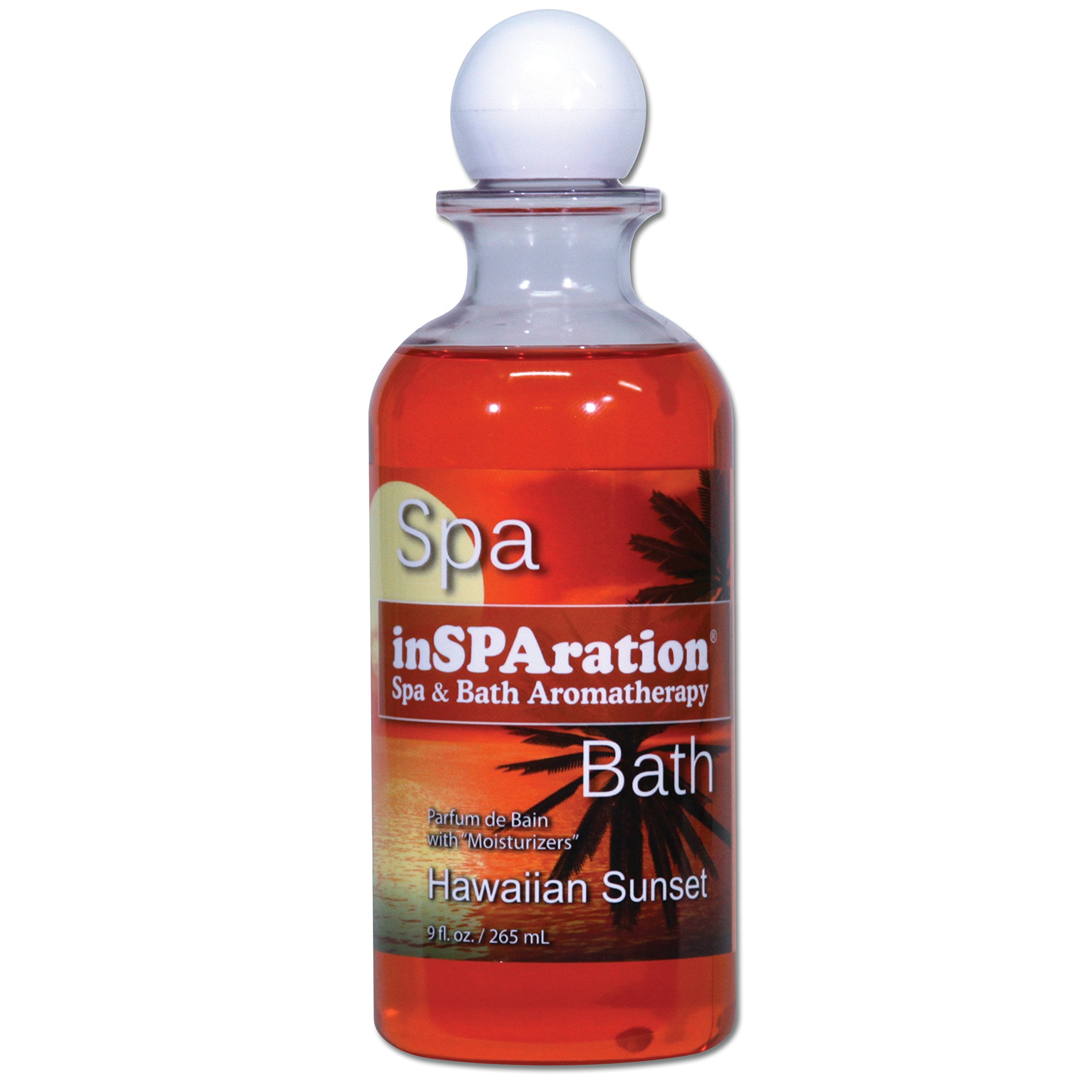 InSPAration Hawaiian Sunset, bouteille parfumée tropicale idéale pour spa et relaxation.