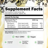 Étiquette claire sur l'emballage Inspired Nutrition UltraLaurin pour lire facilement les informations.
