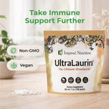 UltraLaurin Inspired Nutrition, vegan et sans OGM, compatible avec les routines quotidiennes.