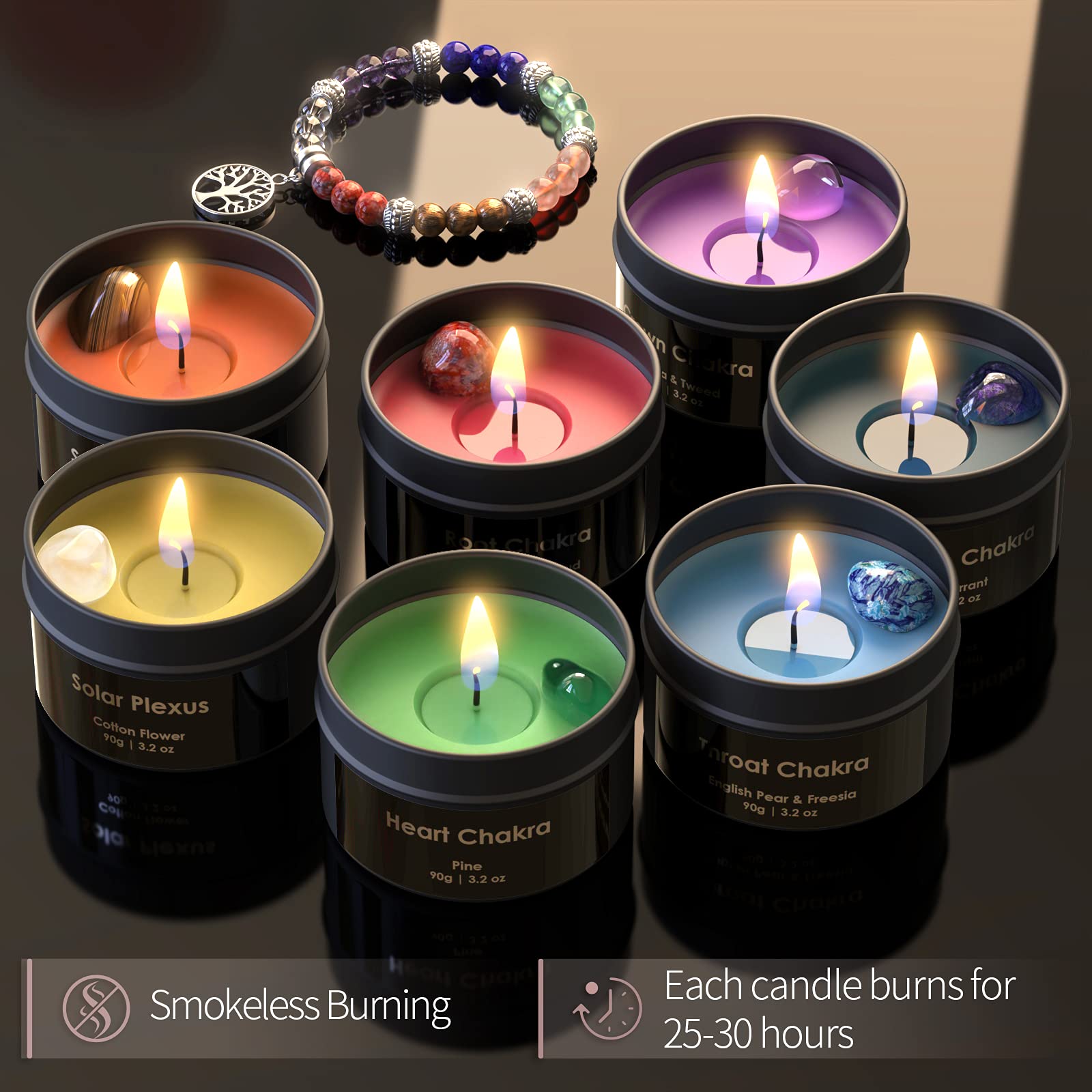 Bougies Inspireyes chakra indigo – profondeur énergétique et recentrage pendant le yoga.