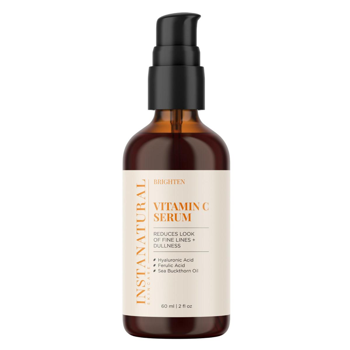 InstaNatural sérum vitamine C bouteille, hydratation légère et éclat du teint