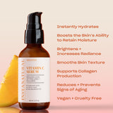 InstaNatural sérum vitamine C texture soyeuse prête pour une application rapide