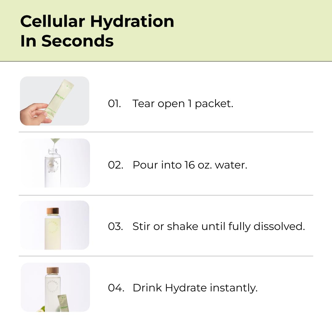 Instant Hydration étiquette lemon-lime, informations claires sur les électrolytes.