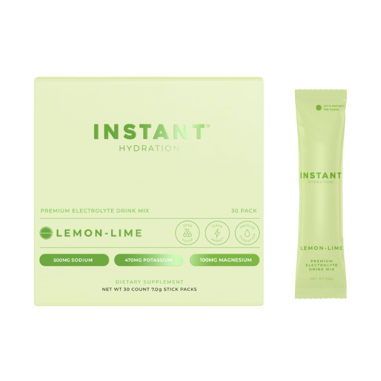 Instant Hydration poudre lemon-lime, hydratation rapide après l'effort.