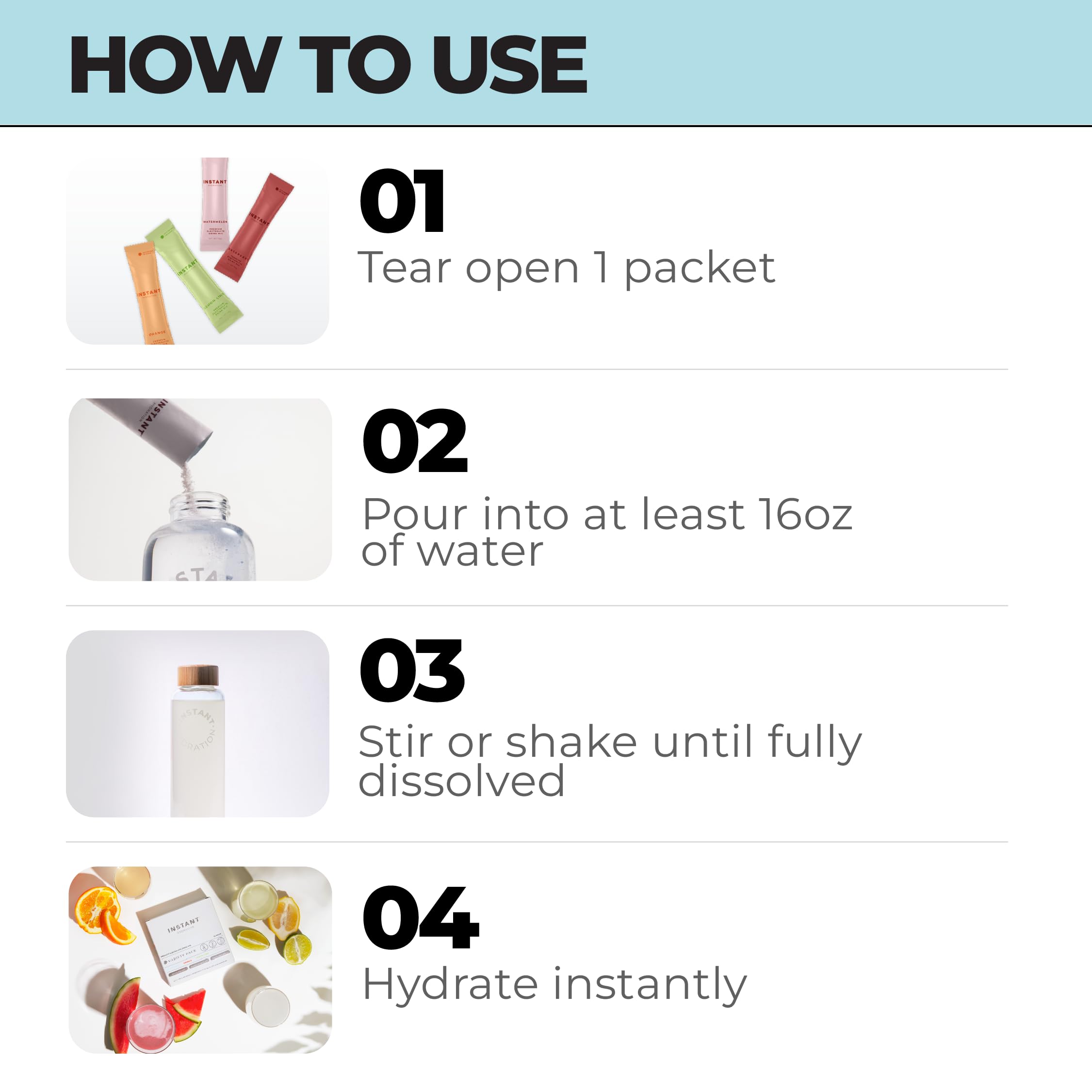 Instant Hydration Zéro Sucre : convient au régime céto et alimentation consciente.