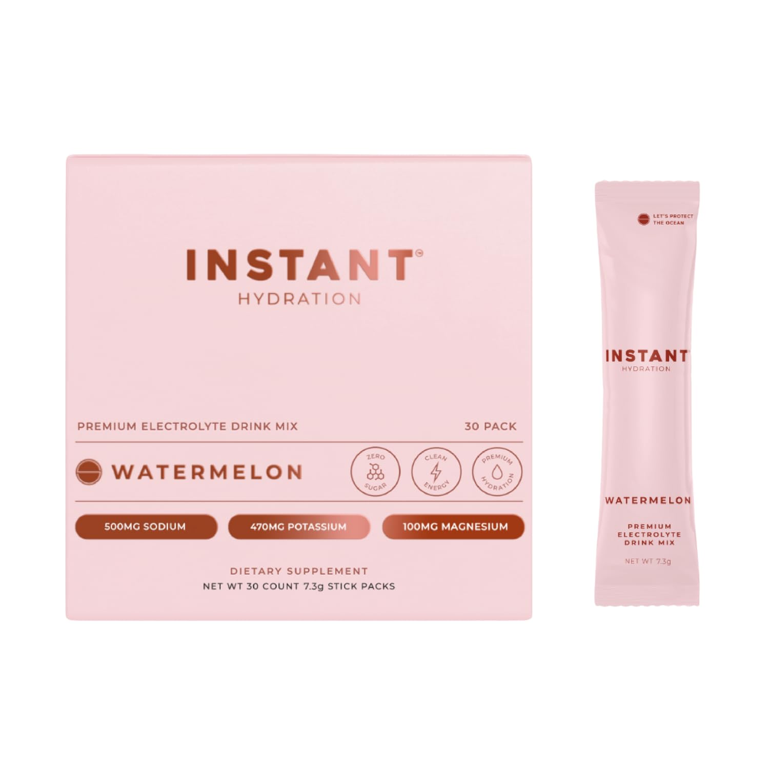 Instant Hydration sachet électrolytes saveur pasteque prêt à l'emploi pour hydratation rapide