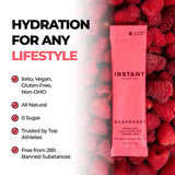 Instant Hydration Framboise – étiquette claire et ingrédients sans allergènes