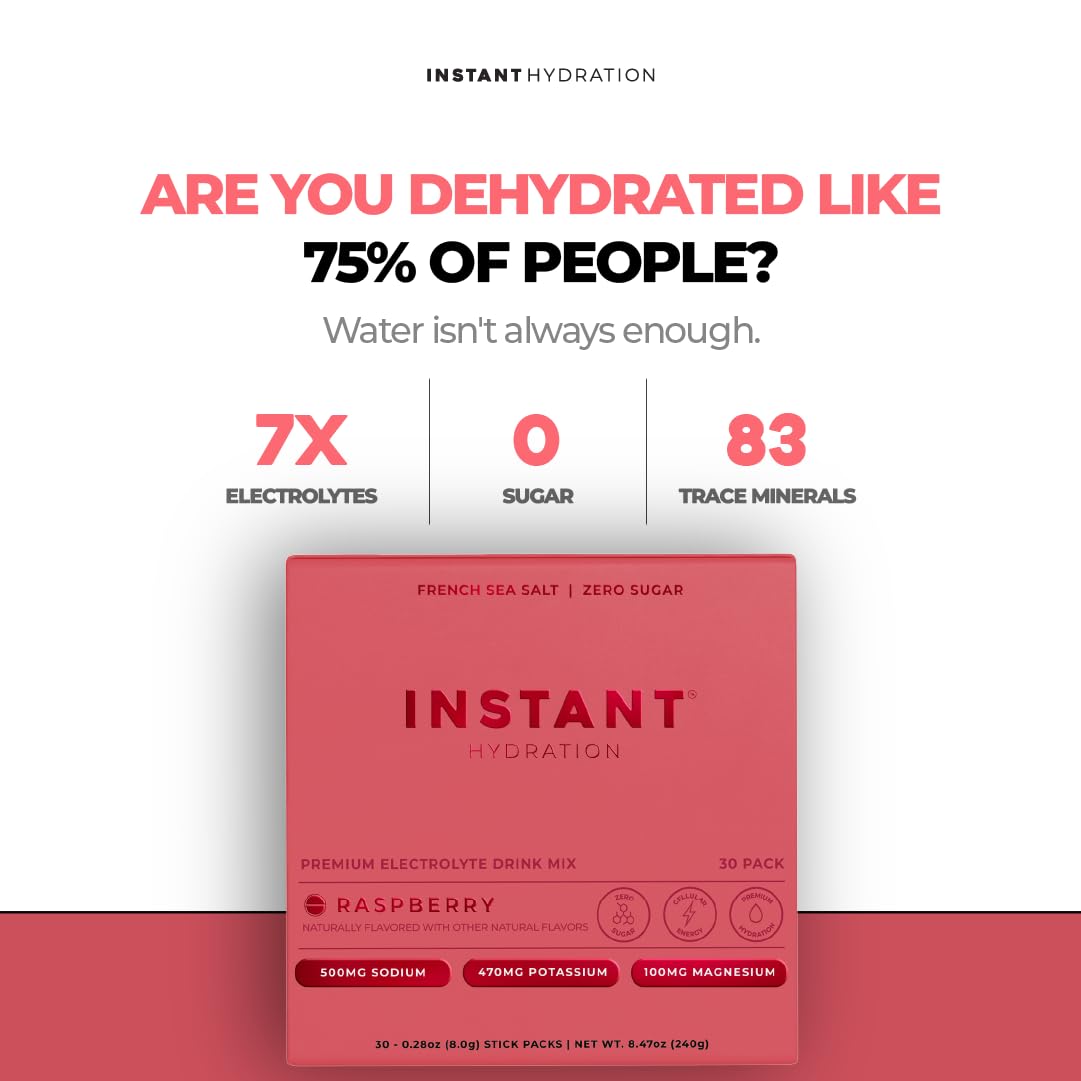 Instant Hydration Framboise – format portable pour les pauses sportives
