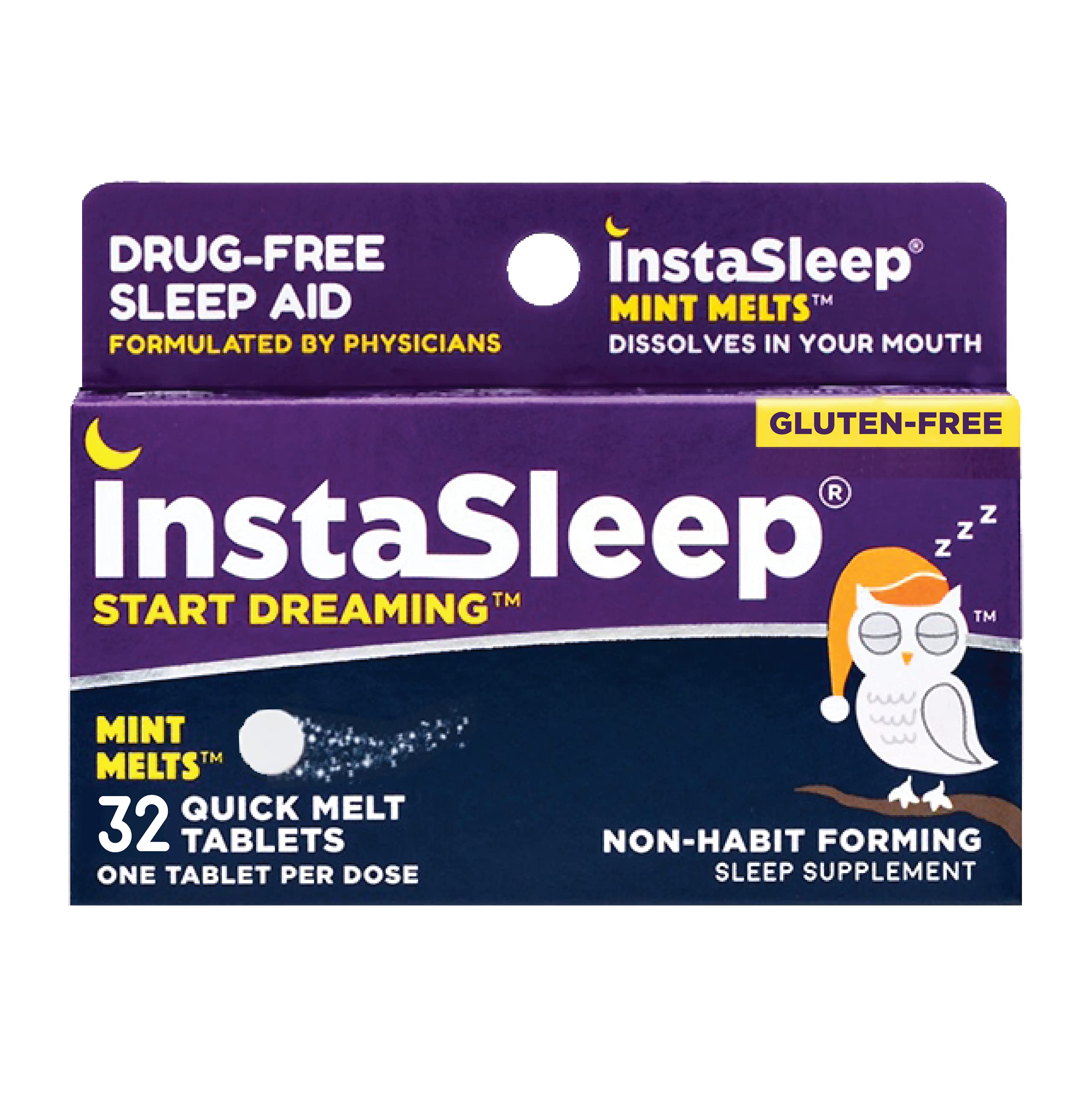 InstaSleep Mint se dissout rapidement sans eau pour faciliter l'endormissement.