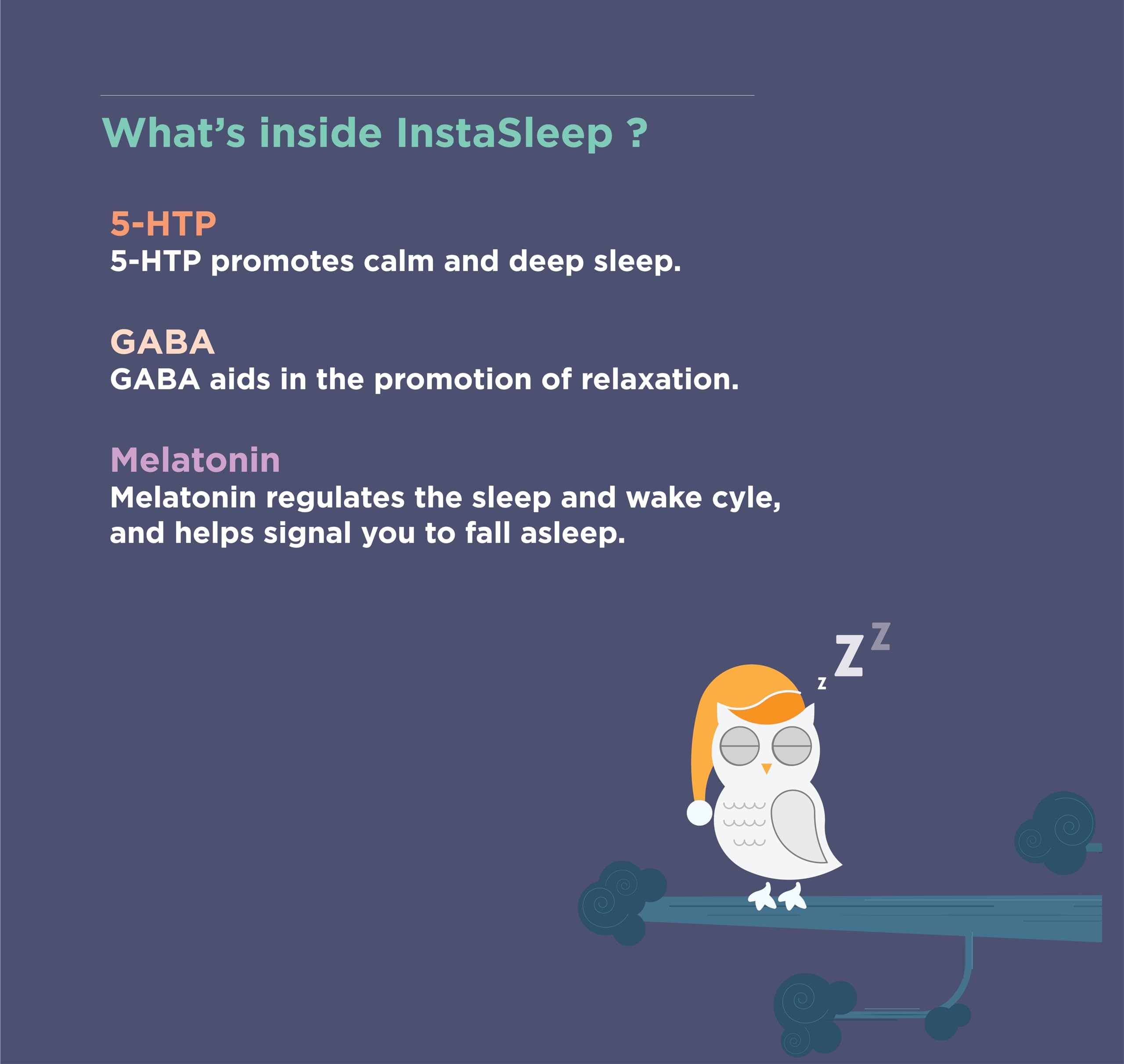 Pastilles InstaSleep Mint à la menthe avec goût frais et agréable.