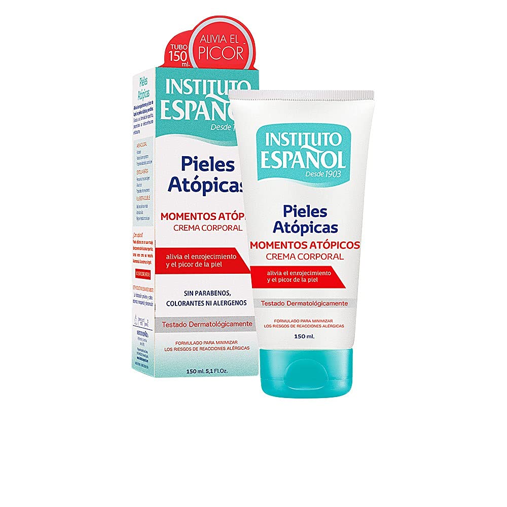 Crème pour l'eczéma Instituto Español, pot de 150 ml, hydratation adaptée pour peaux sensibles.