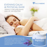Bouquet de lavande avec le flacon InsurMedic Crème Magnésium, pour relaxation nocturne.