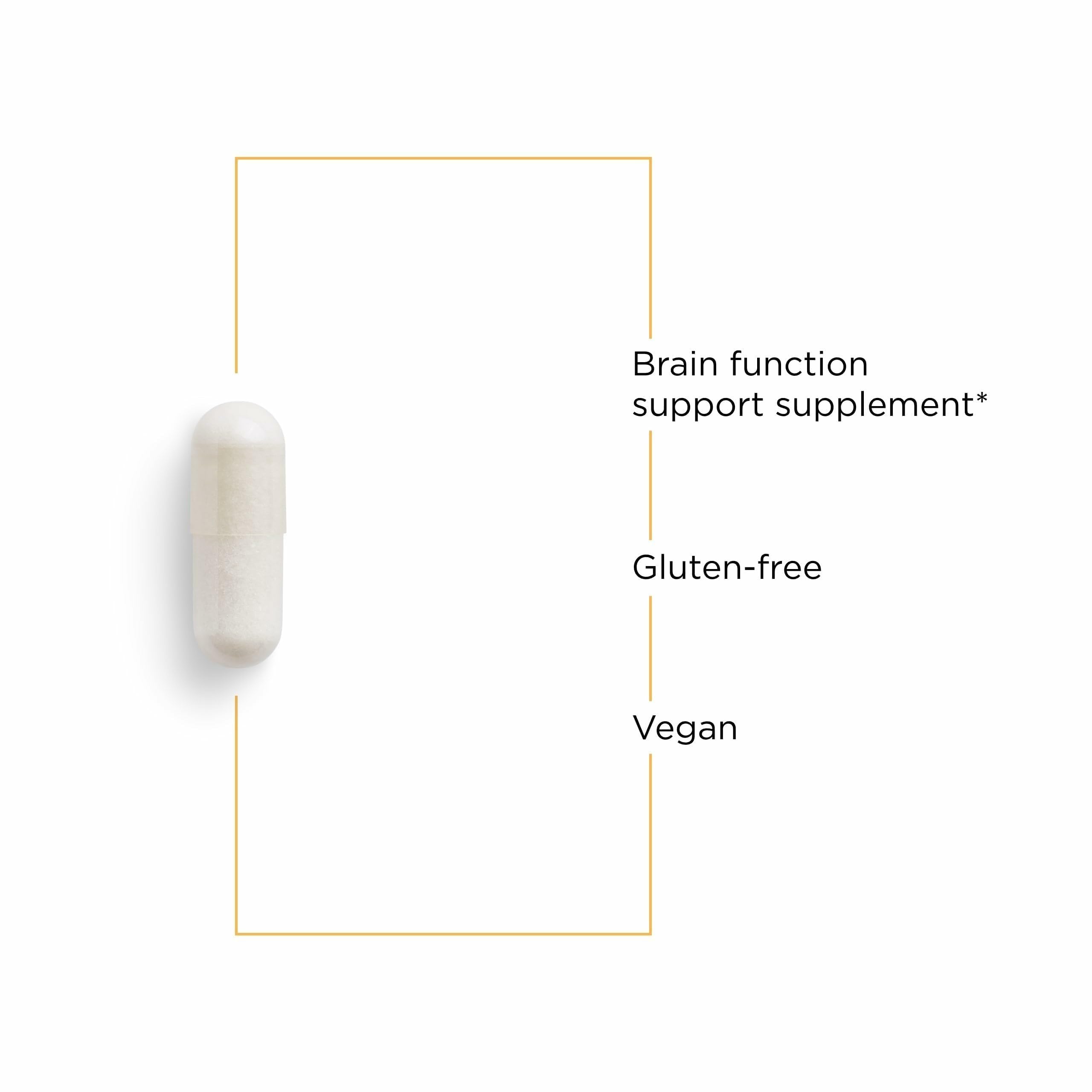 Étiquette produit Integrative Therapeutics Acetyl L-Carnitine, sans gluten et sans produits laitiers.