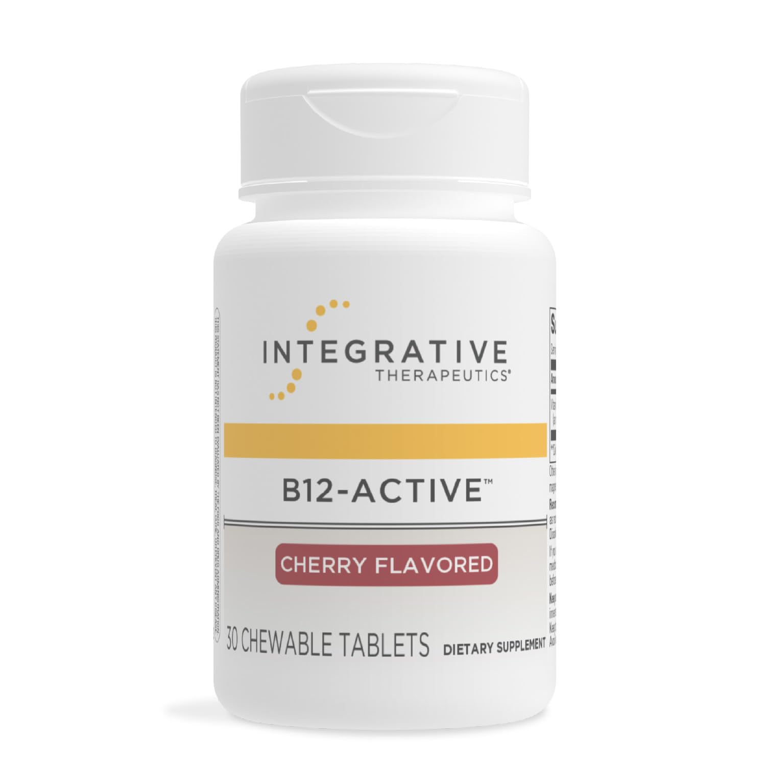B12-Active Integrative Therapeutics comprimés cerise – goût agréable et soutien nerveux potentiel.
