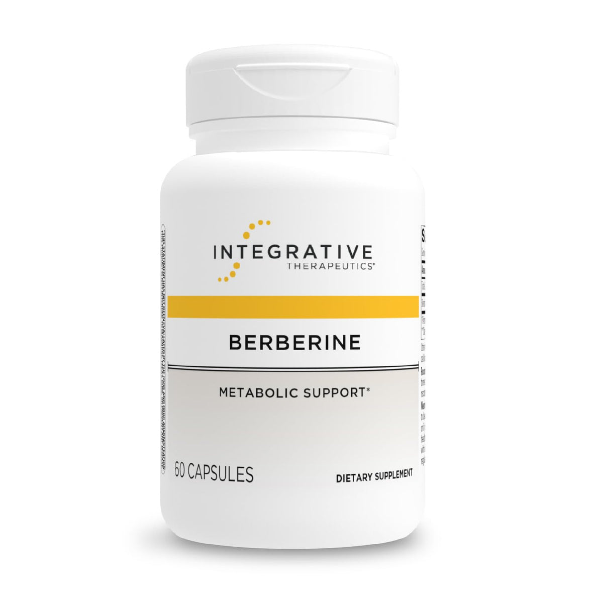 Berberine Integrative Therapeutics : flacon de capsules prêt à soutenir le métabolisme.
