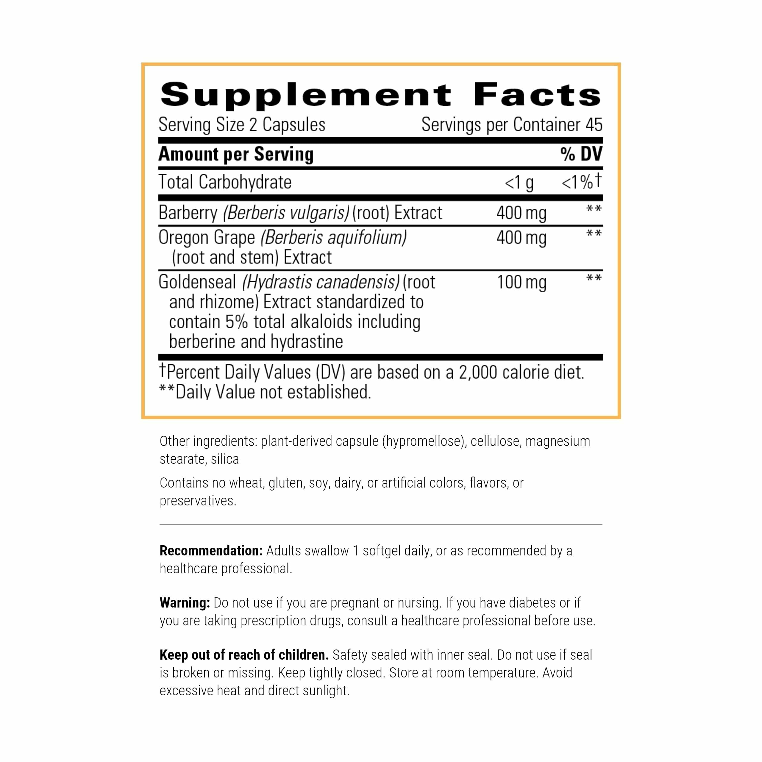 Berberine Complex – gélules vegan sans gluten, pratique pour le quotidien.