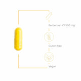Étiquette Berberine Integrative Therapeutics avec informations sans allergènes.