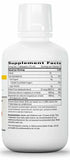 Calcium Magnésium liquide Integrative Therapeutics 2:1, cuillère-doseuse orange vanille, dosage pratique.