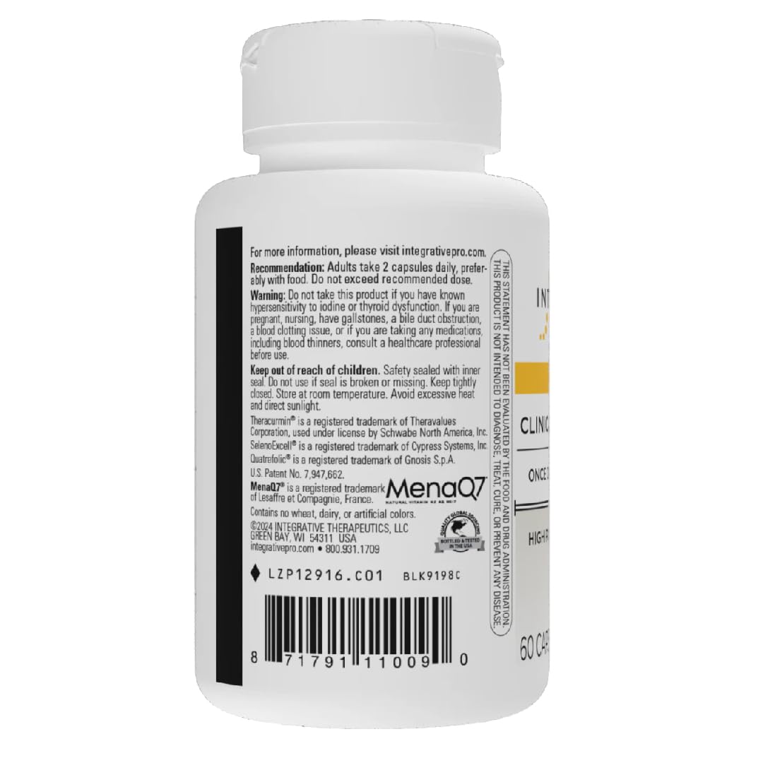 Intégrative Therapeutics Clinical Nutrients HP – Theracurmin, curcumine active pour le soutien antioxydant.