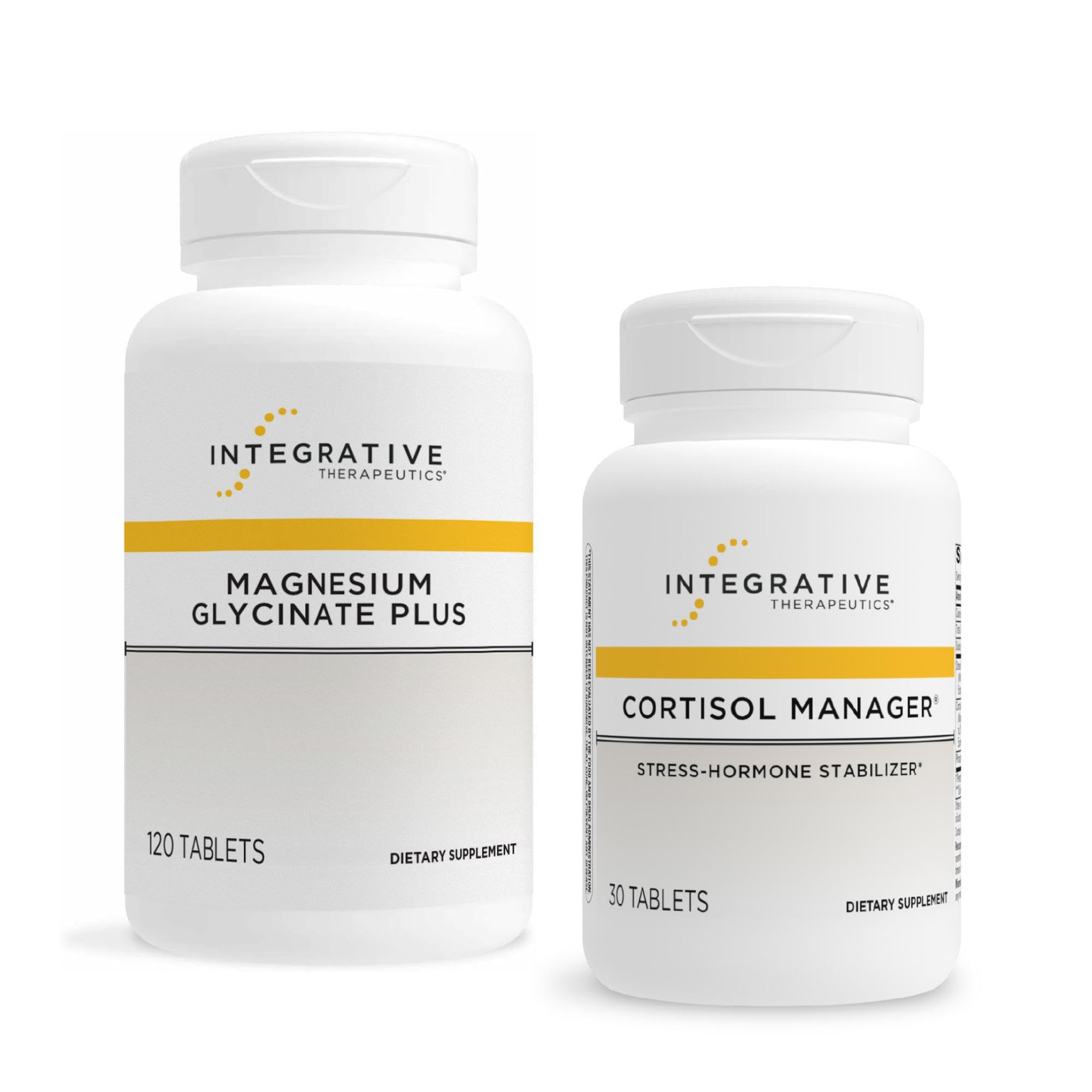 Cortisol Manager Integrative Therapeutics – flacon et gélules, soutien du stress au quotidien.