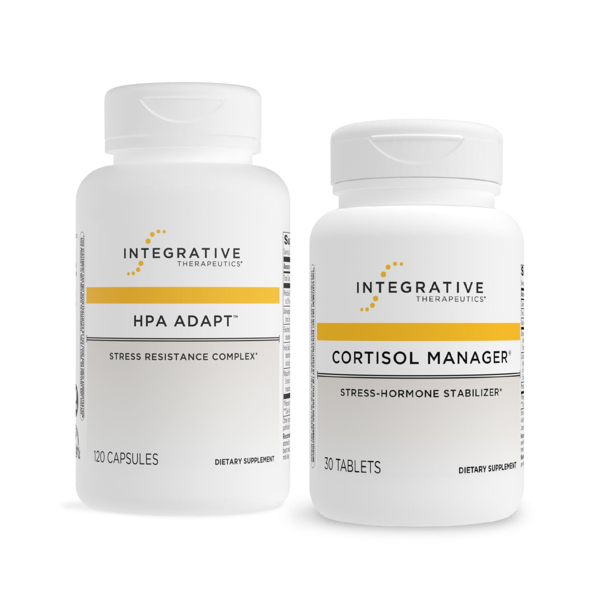 Cortisol Manager Integrative Therapeutics, bouteille visible, soutien potentiel au stress quotidien.