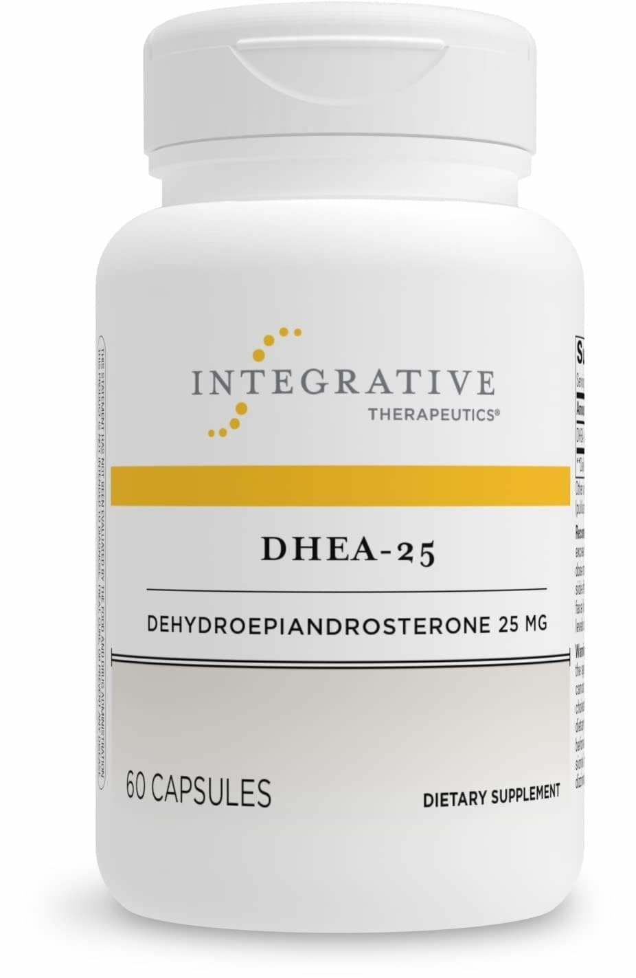 Capsules Integrative Therapeutics DHEA-25, prise quotidienne simple pour le soutien général.