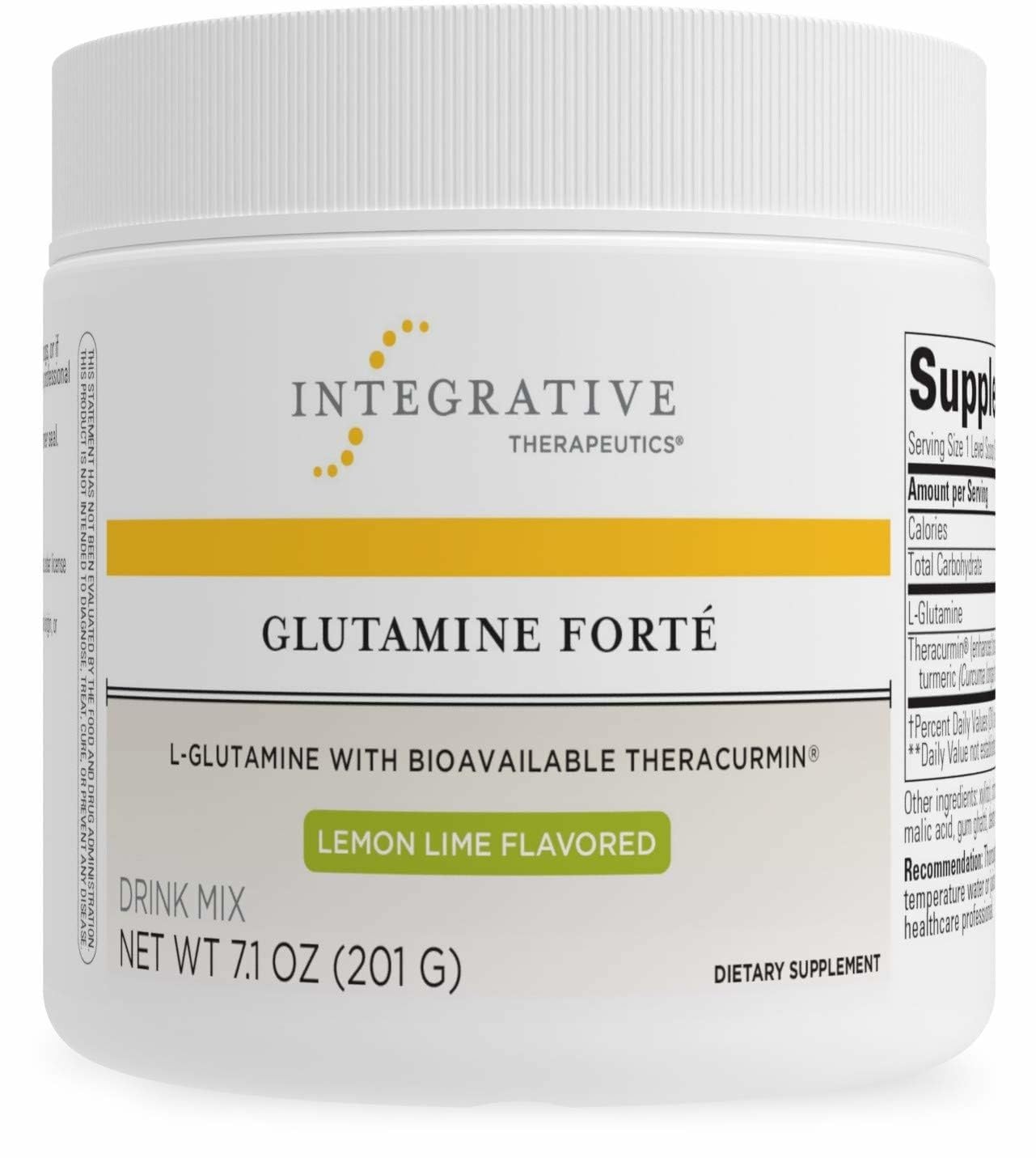 Intégrative Therapeutics Glutamine Forté — boîte et étiquette visibles — soutien potentiel de barrière intestinale