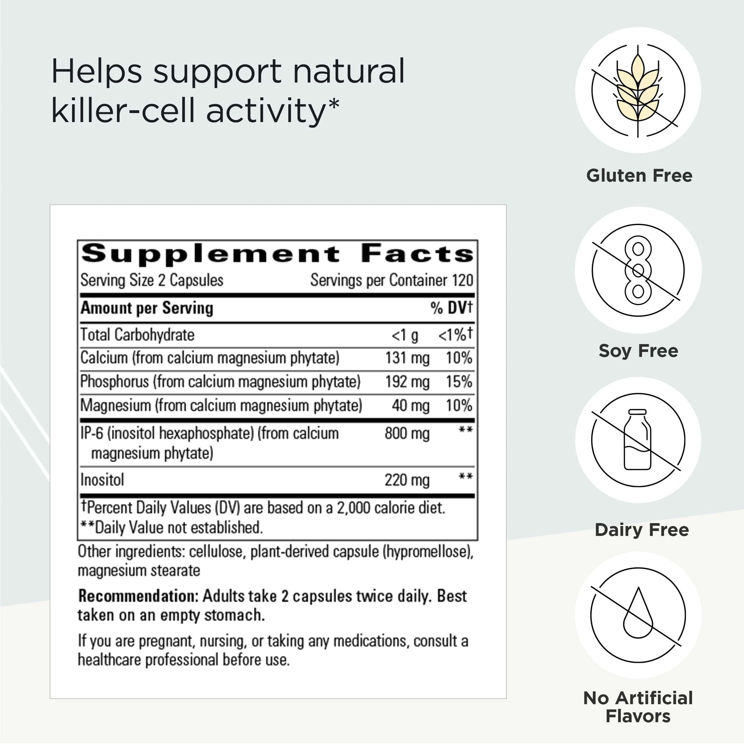 IP-6 et inositol dans Cellular Forte, association pour la santé cellulaire.