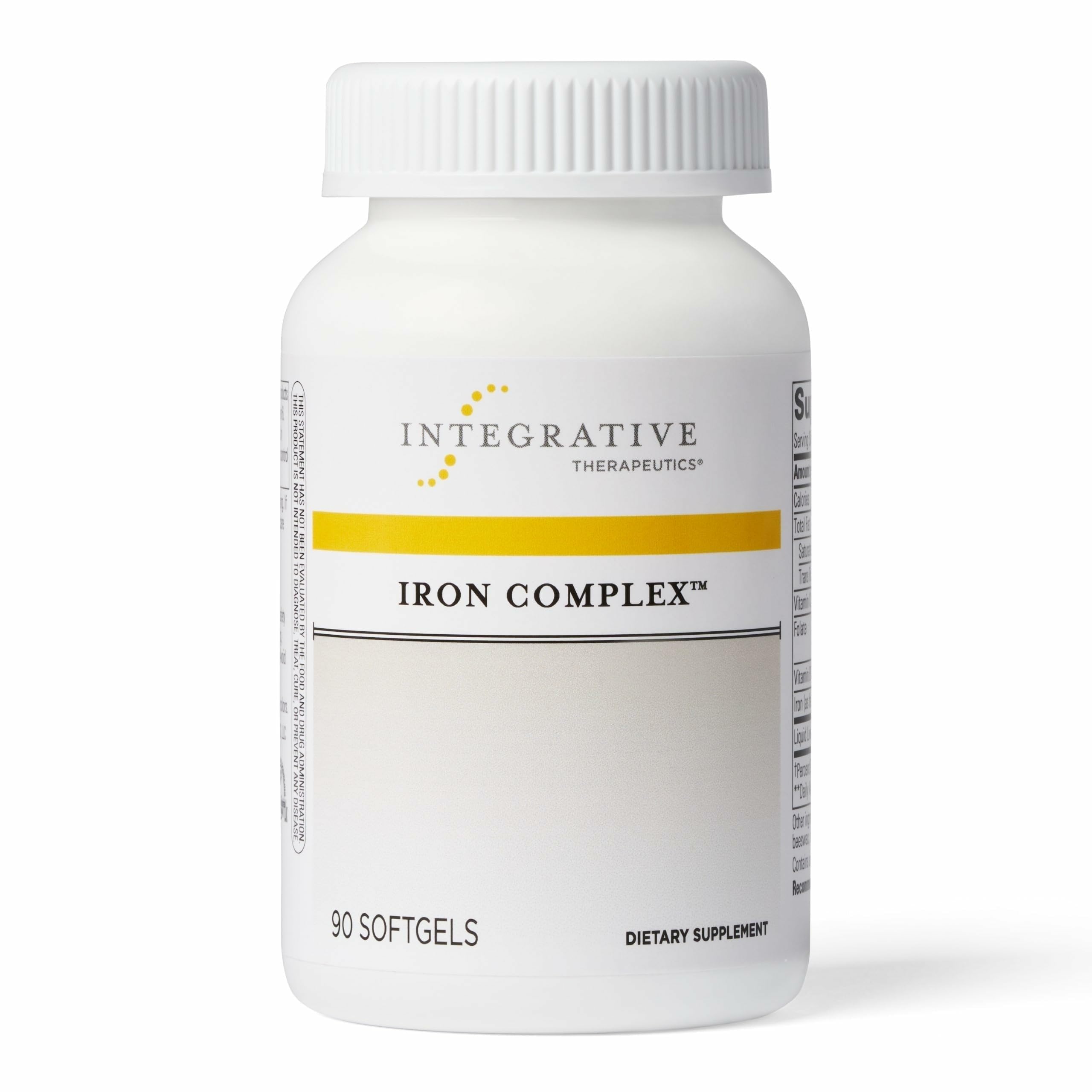 Iron Complex d'Integrative Therapeutics : bouteille visible, soutien potentiel d'énergie au quotidien.