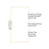 Capsules visibles dans le flacon, formulation végétarienne pratique.