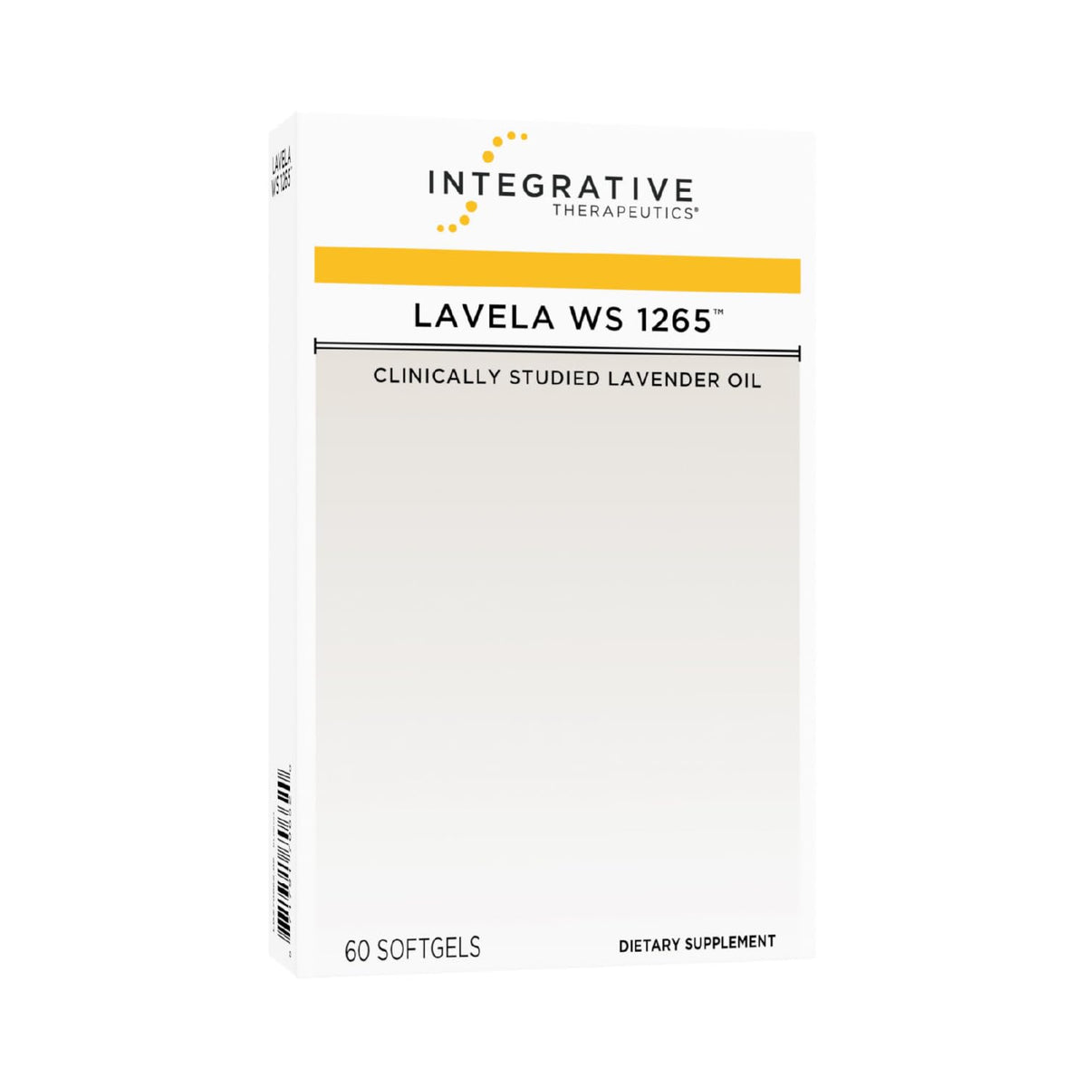 Lavela WS 1265 Integrative Therapeutics : bouteille de gelules molles pour détente potentielle.