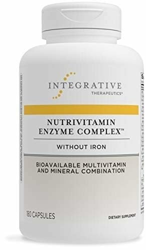 NutriVitamin Enzyme Complex d'Integrative Therapeutics — gros plan sur capsule et posologie