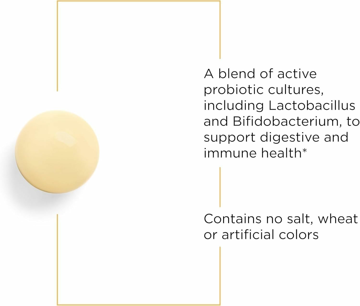 Integrative Therapeutics Probiotic Pearls – etiquette indiquant les cultures actives et les ingrédients.
